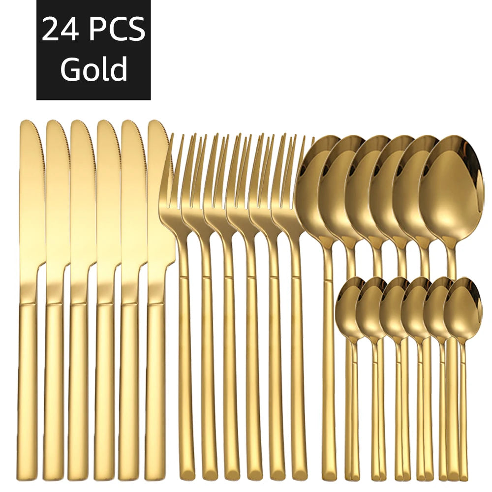 30-Piece Gold Tableware Set