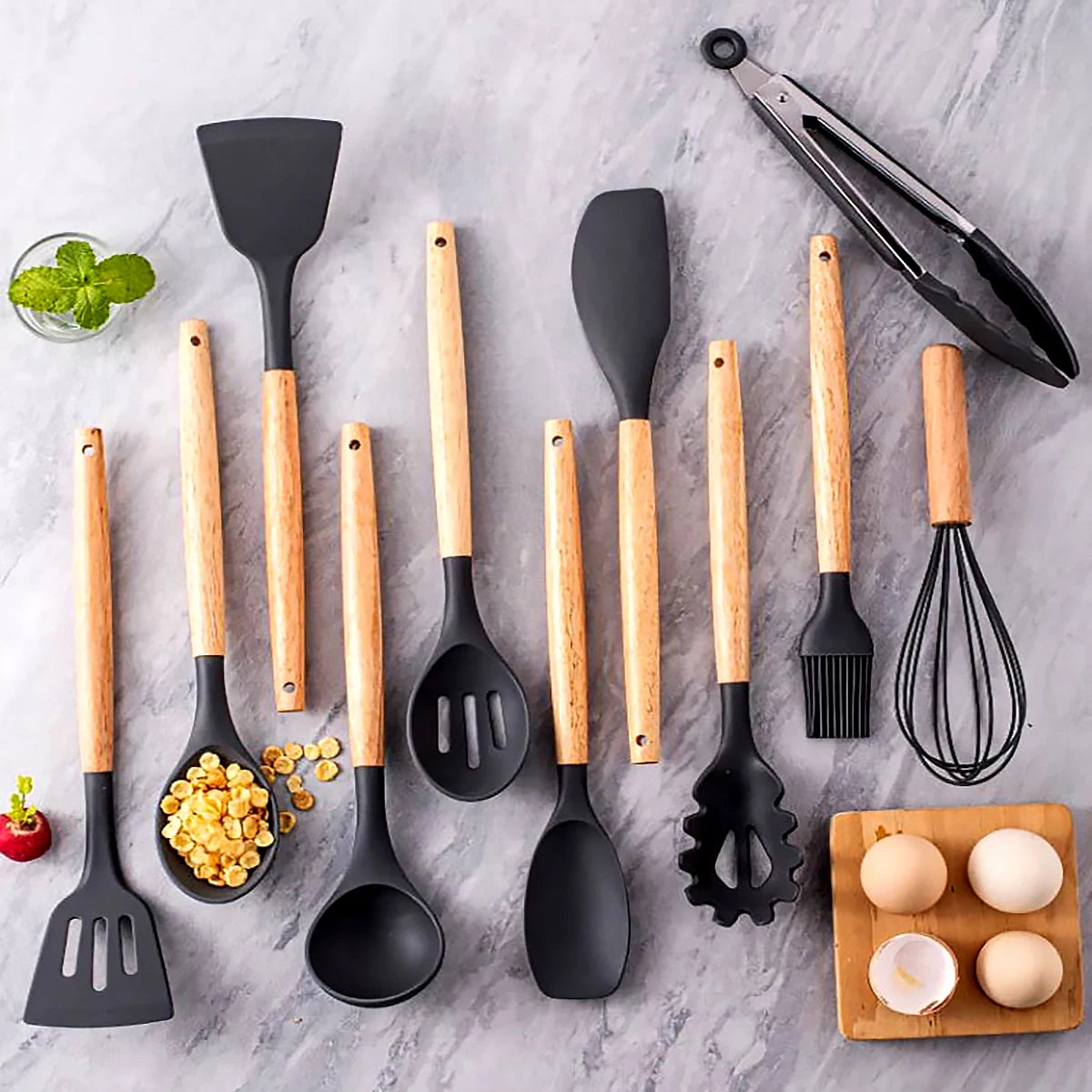 Silicone Kitchen Utensils Set (12pcs)