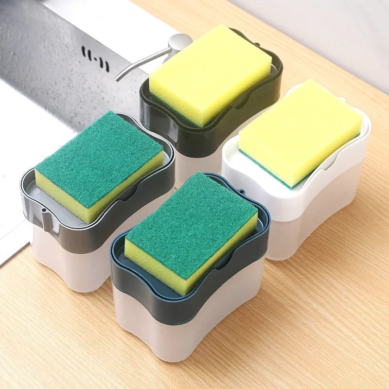 Dish Soap Dispenser with Sponge Caddy