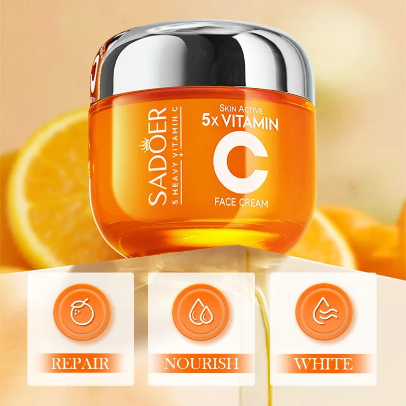 SADOER Vitamin C Face Cream – Brighten, Hydrate & Firm Your Skin