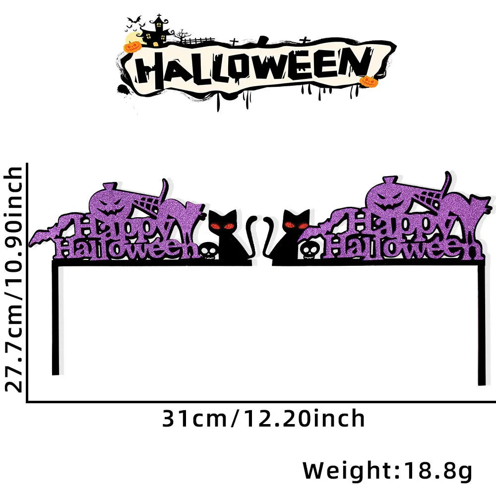 Halloween Door Frame Decoration – Bats, Pumpkins & Spider Webs