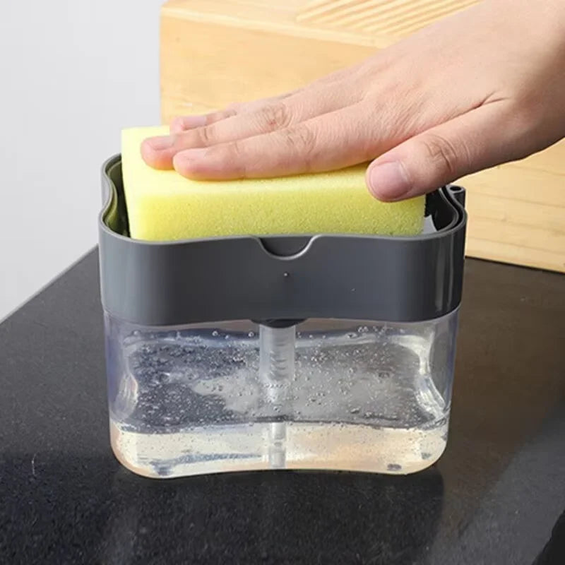 Kitchen Soap Dispenser with Sponge Caddy