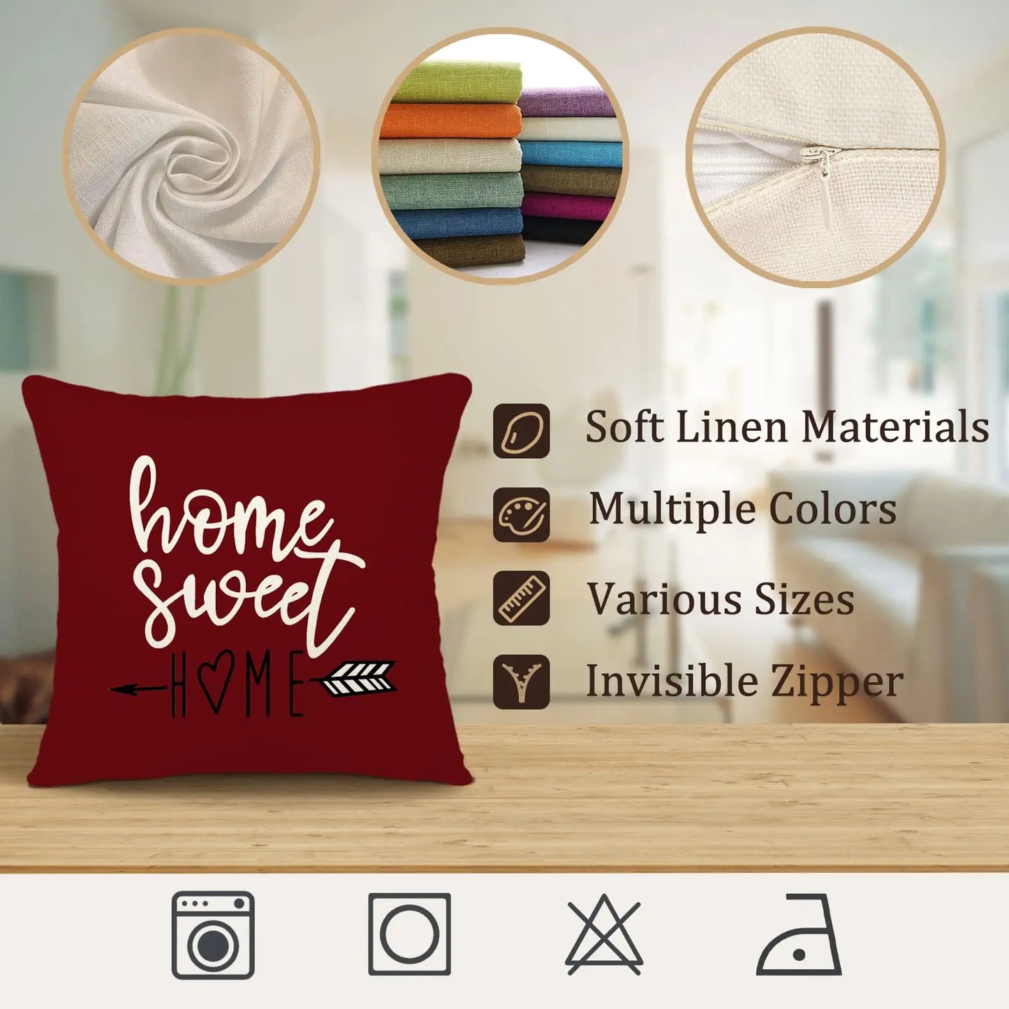Set of 4 Pillow Covers (18x18in)