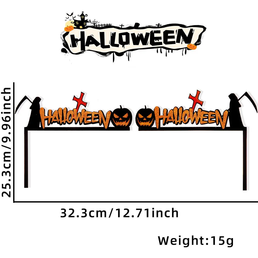 Halloween Door Frame Decoration – Bats, Pumpkins & Spider Webs