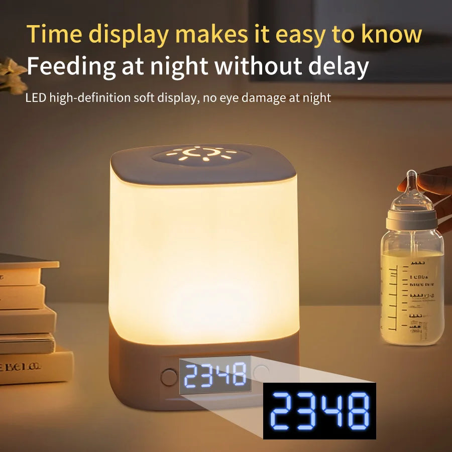 LED Night Lamp with Clock Display