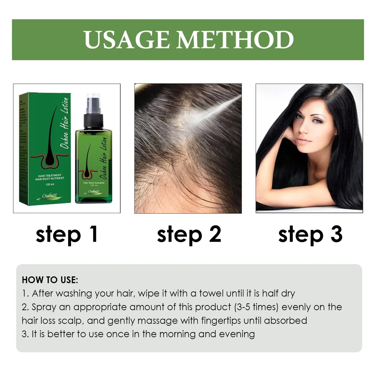 Hair Growth Spray Anti Hair Loss Treatment.