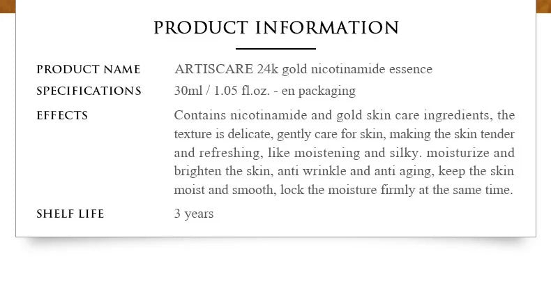 ARTISCARE 24K Gold Serum Set