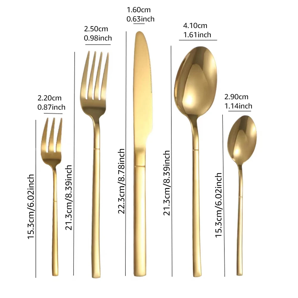 30-Piece Gold Tableware Set