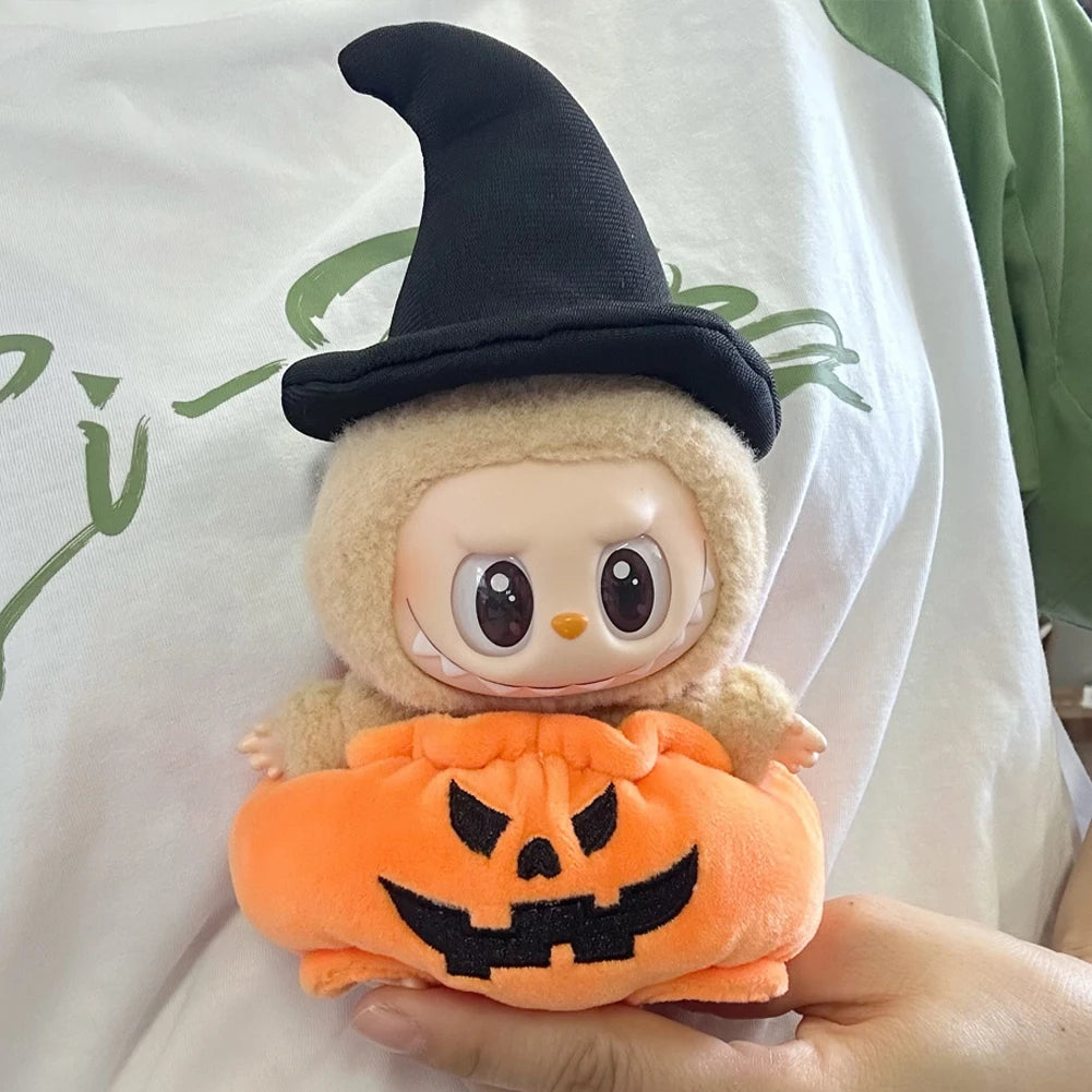 Labubu 3.0 Pumpkin Doll Clothes – Halloween Outfit for 15/17cm Dolls