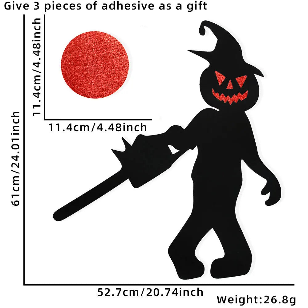 Halloween Room & Window Stickers Skeleton, Pumpkin & Ghost DIY Decor