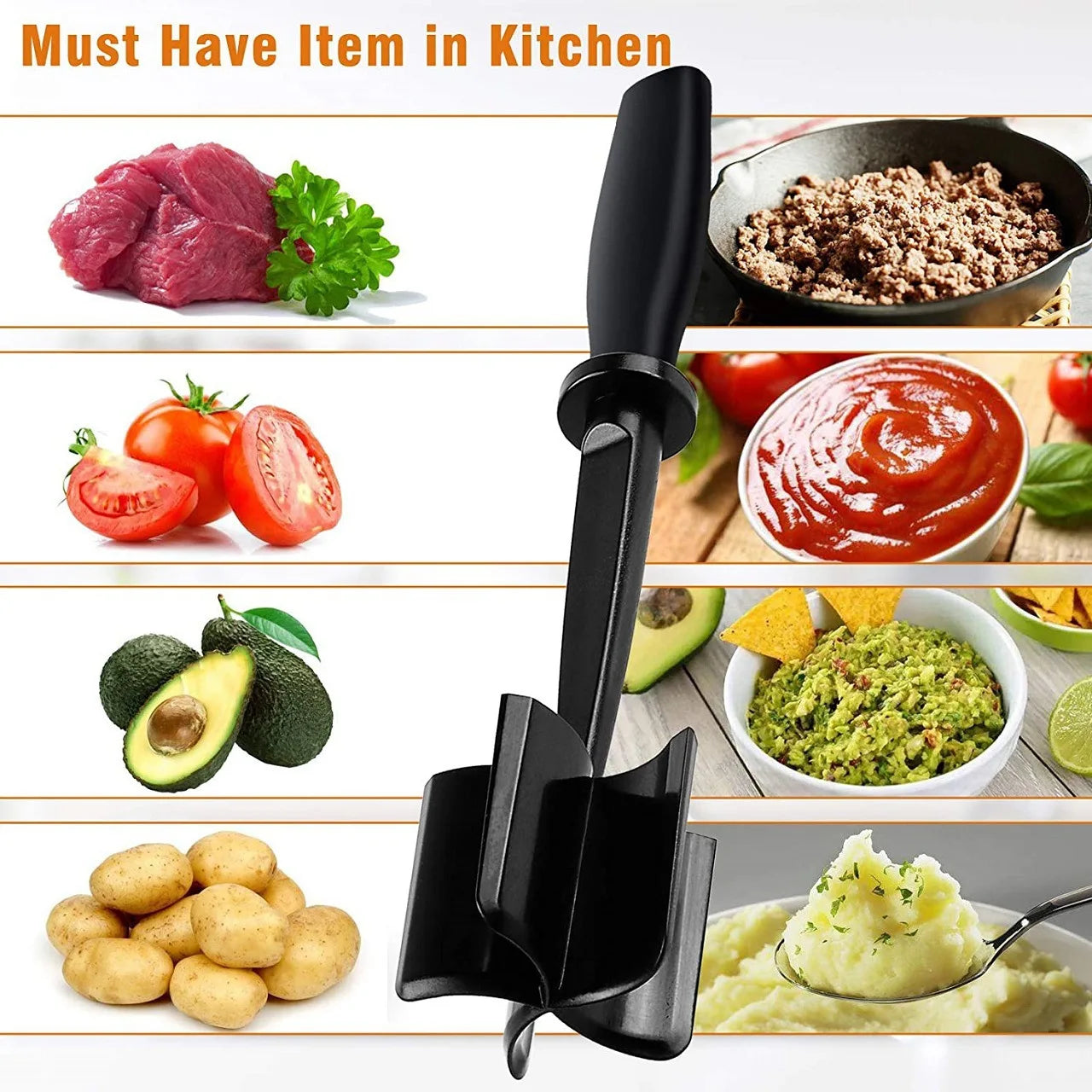 Professional Meat & Potato Chopper – Multifunctional Kitchen Tool