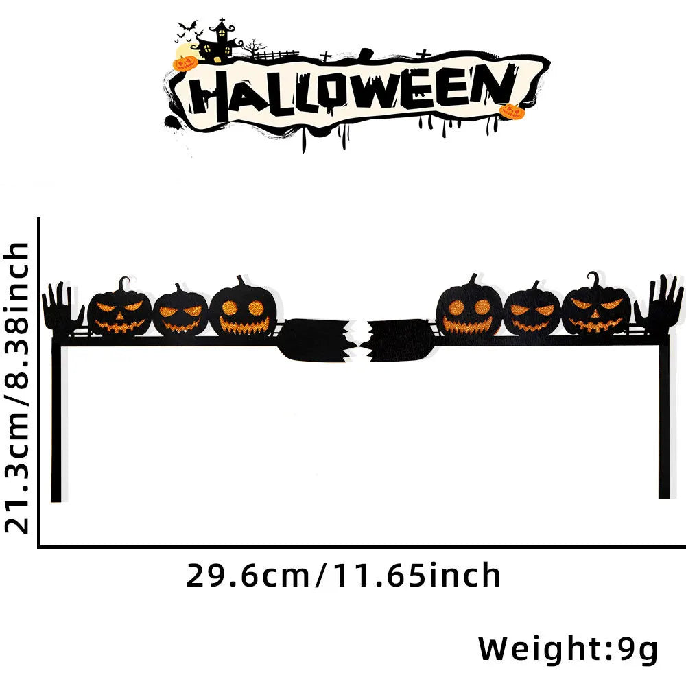 Halloween Door Frame Decoration – Bats, Pumpkins & Spider Webs