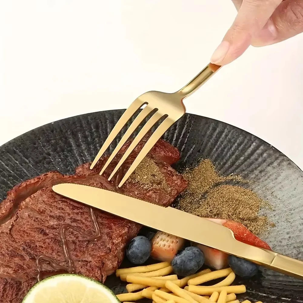 30-Piece Gold Tableware Set