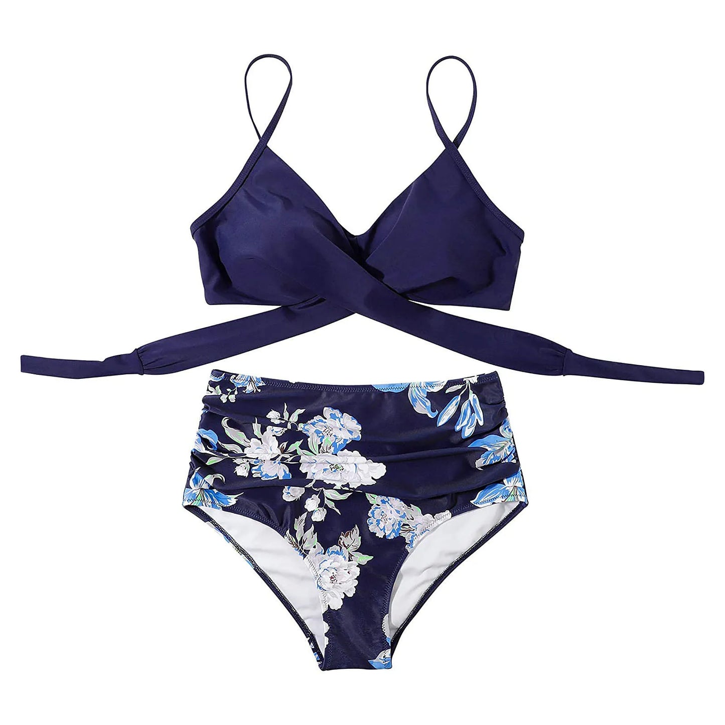 Floral Printed High-Waisted Bikini