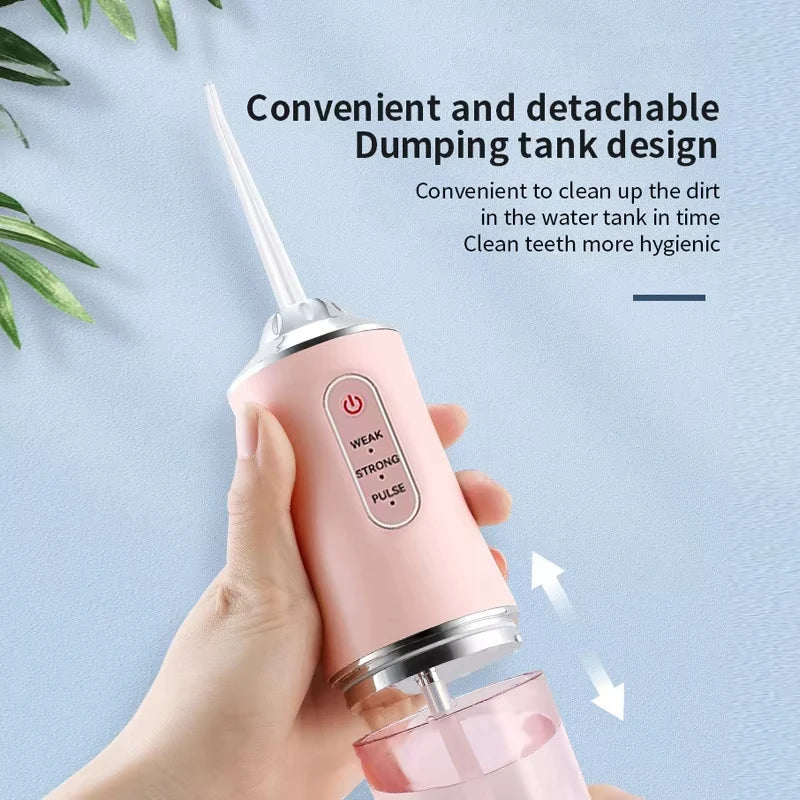 2025 Portable Water Flosser Oral Irrigator - Cordless IPX7 Waterproof Dental Jet Teeth Cleaner w/ 4 Tips, USB Rechargeable