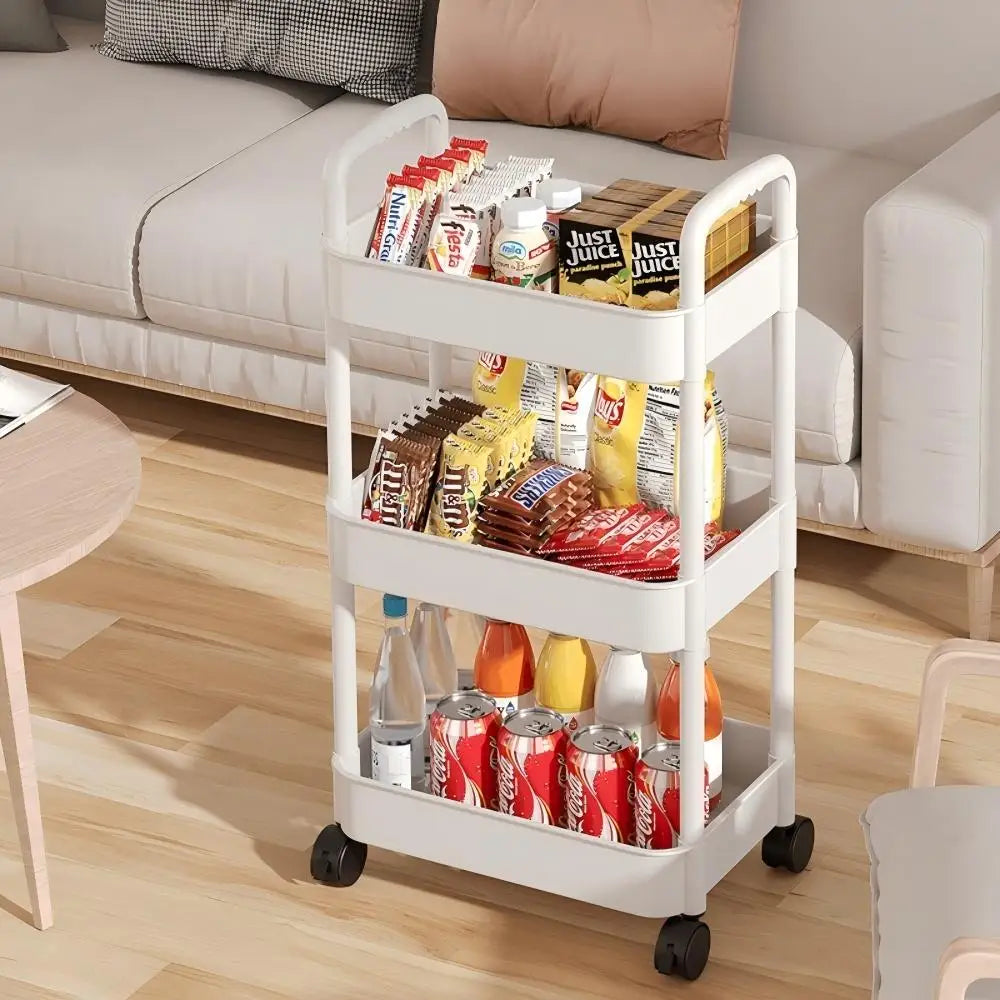 Household Cart Floor Storage Rack, Multi-Functional Kitchen Storage Cart, Movable Storage With Wheels, Multi-Scene Application