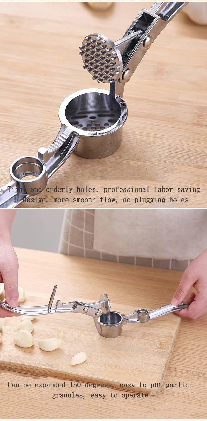 Stainless Steel Garlic & Ginger Press