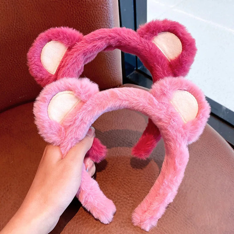 Strawberry Bear Plush Hairband