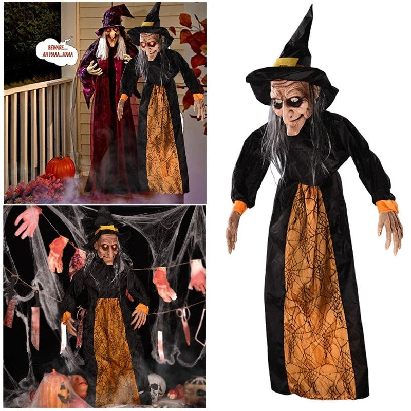 Halloween Witch & Ghost Glowing Pendant