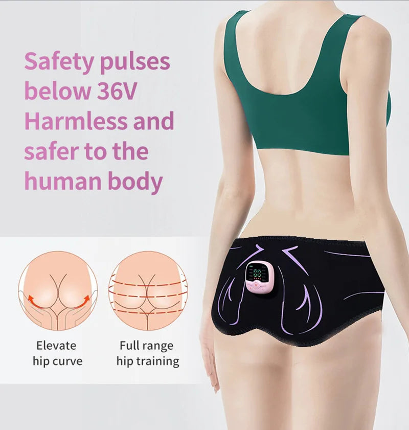 EMS Muscle Stimulator Hips Trainer Glute Trainer Electric Buttocks Massager Muscle Toner Help Lift Shape Tighten Butt Women Men