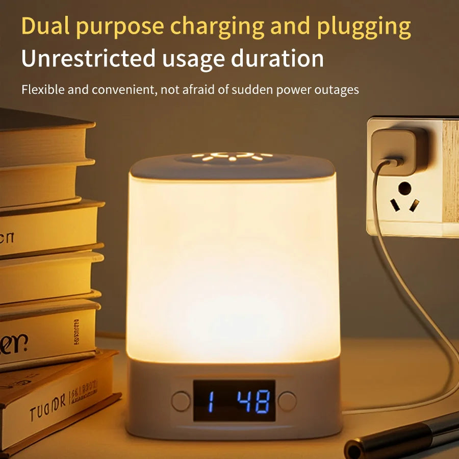 LED Night Lamp with Clock Display