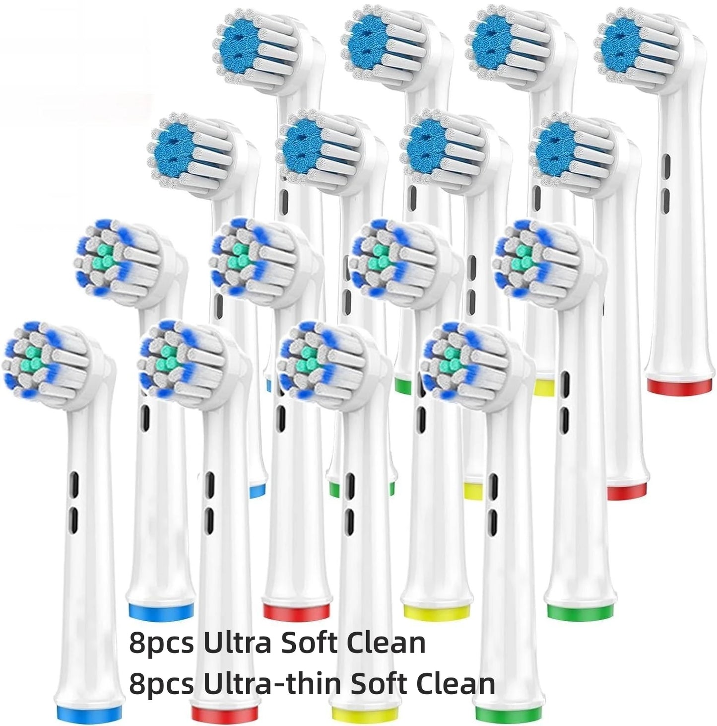 16/20PCS Brush Head nozzles for Oral B Electric Toothbrush Replacement Head Refill Sensitive Floss Cross Action (Not for iO)