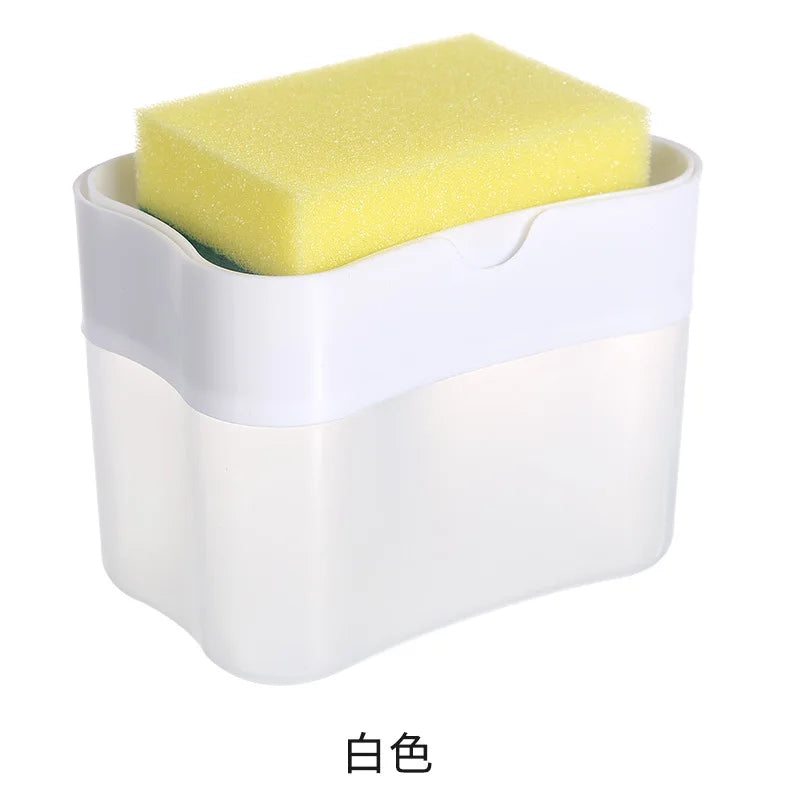 Dish Soap Dispenser with Sponge Caddy