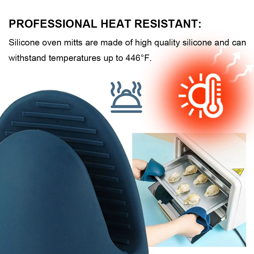 Heat Resistant Silicone Oven Mitts & Pot Holders