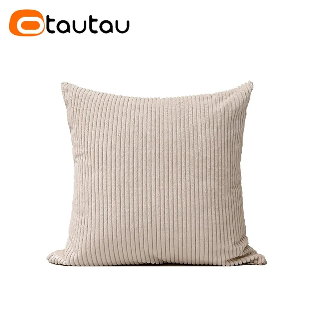 Cotton Corduroy Throw Pillow Cover by OTAUTAU