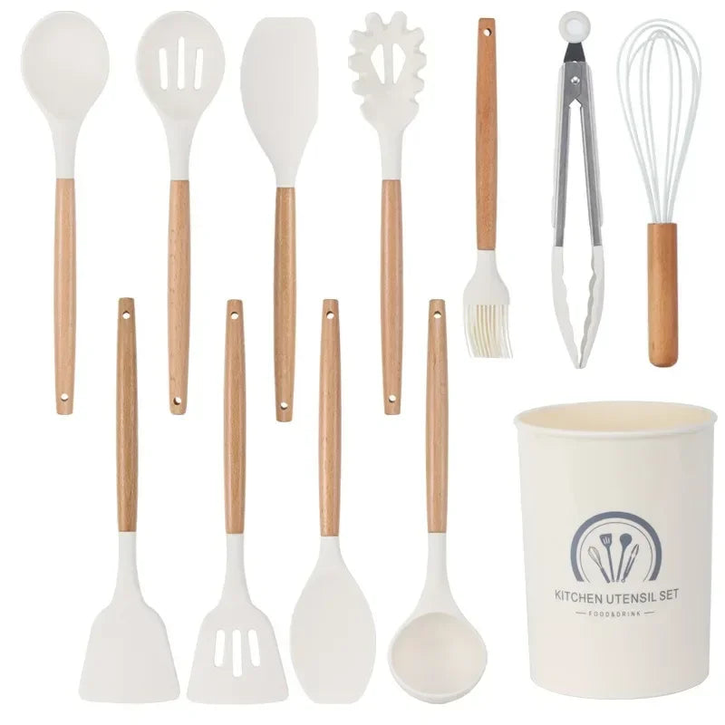 Best kitchen Cookware Set, 43 pcs Spatula Set, Non - stick Heat Resistant, Silicone Kitchen Cooking Utensil Set