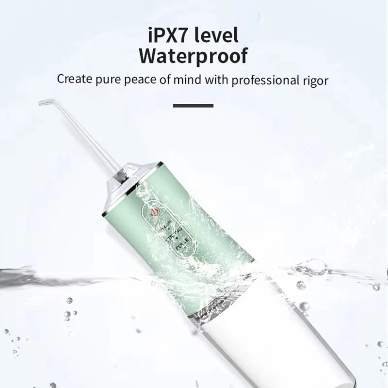 2025 Portable Water Flosser Oral Irrigator - Cordless IPX7 Waterproof Dental Jet Teeth Cleaner w/ 4 Tips, USB Rechargeable