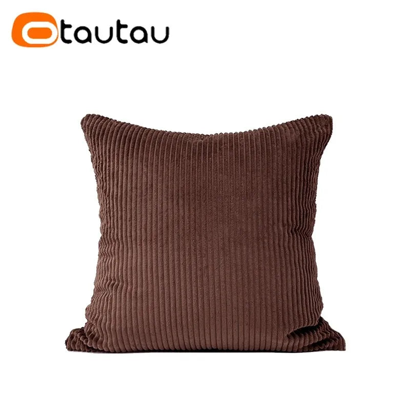 Cotton Corduroy Throw Pillow Cover by OTAUTAU