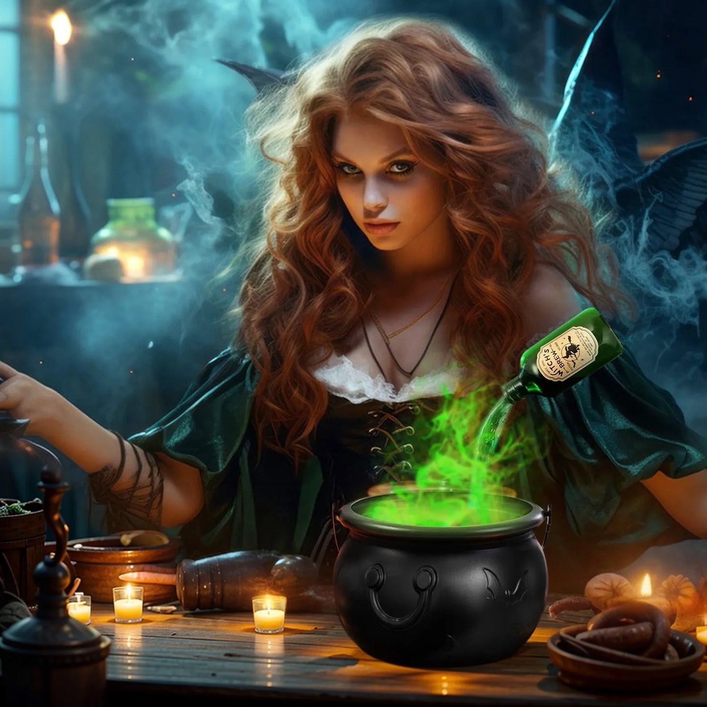 Halloween Witch’s Cauldron – Magical Potion & Fog Party Decor