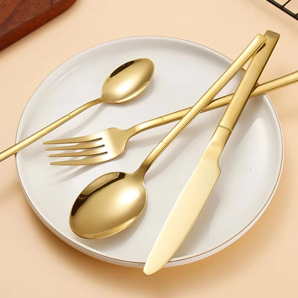 30-Piece Gold Tableware Set