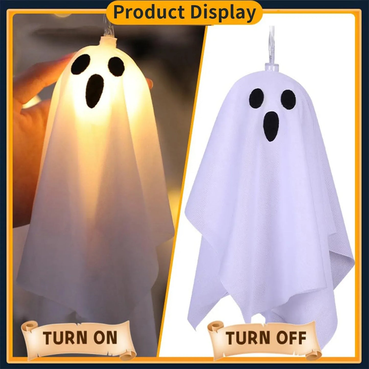 Halloween Hanging Ghost String Lights