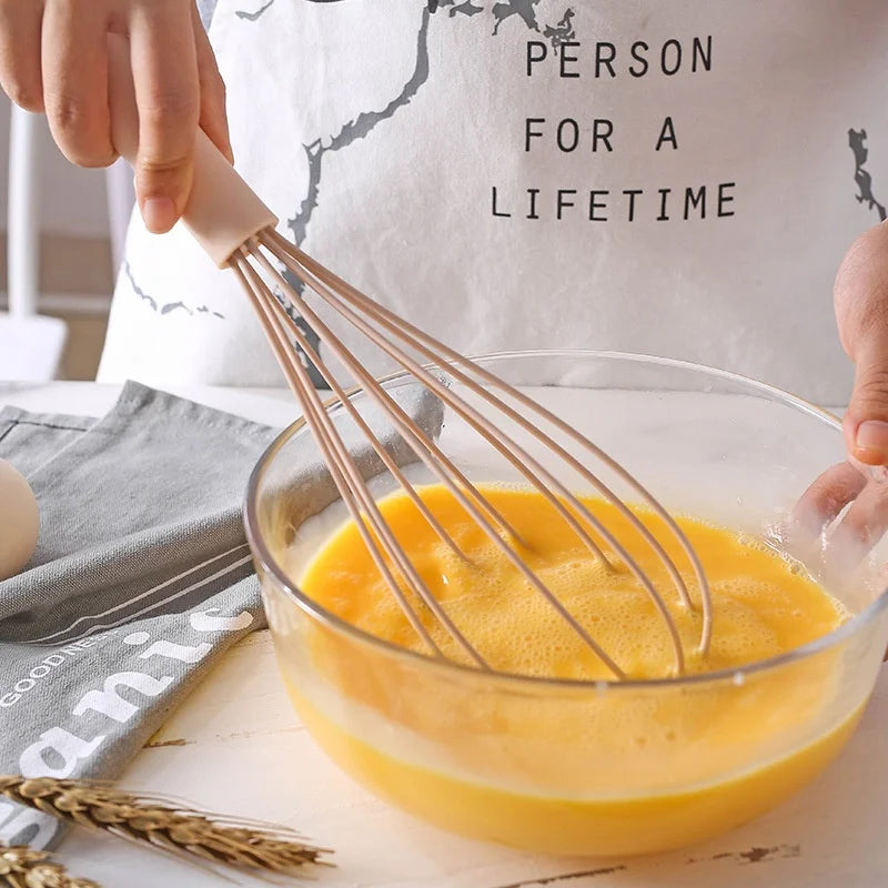 Manual Egg Beater – High-Quality Silicone & Stainless Steel