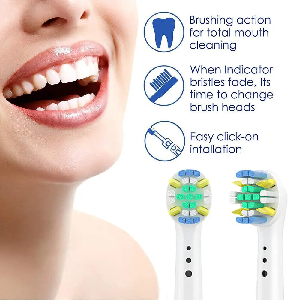 16/20PCS Brush Head nozzles for Oral B Electric Toothbrush Replacement Head Refill Sensitive Floss Cross Action (Not for iO)