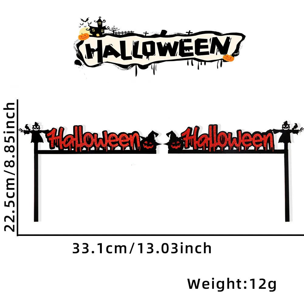 Halloween Door Frame Decoration – Bats, Pumpkins & Spider Webs