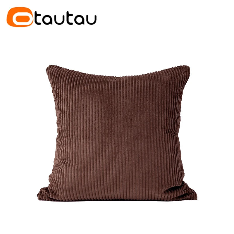 Cotton Corduroy Throw Pillow Cover by OTAUTAU