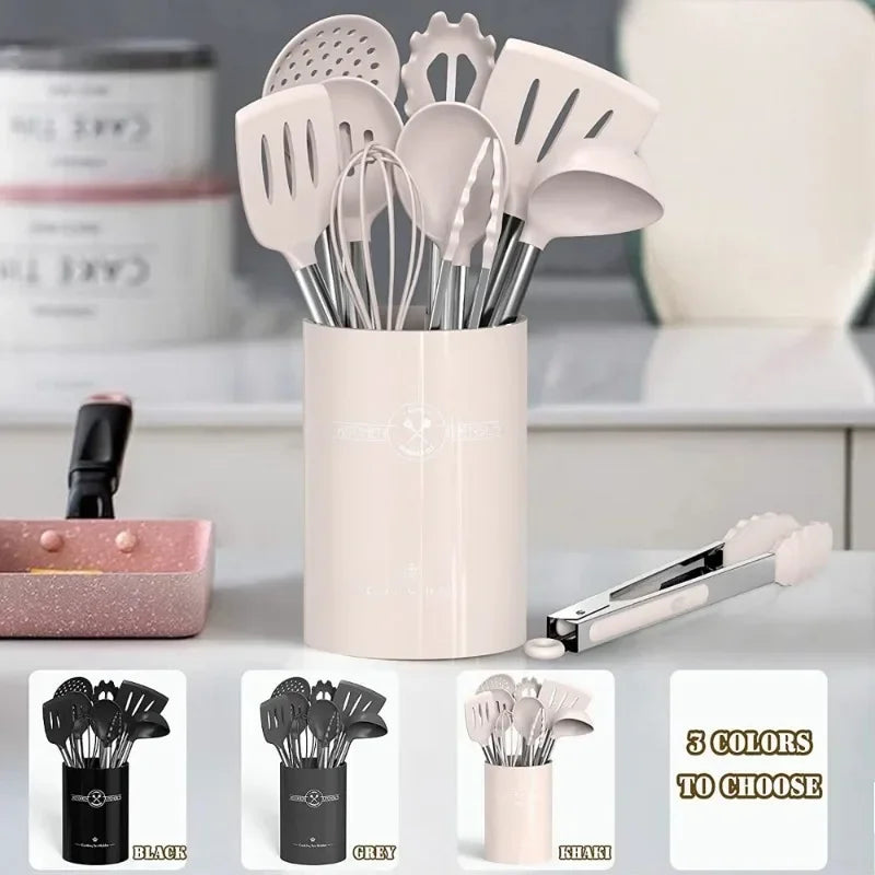 Best kitchen Cookware Set, 43 pcs Spatula Set, Non - stick Heat Resistant, Silicone Kitchen Cooking Utensil Set
