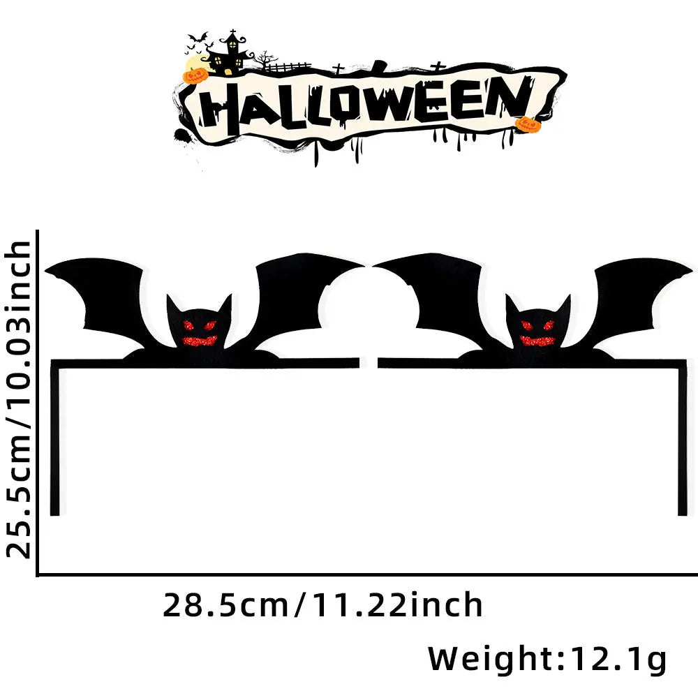 Halloween Door Frame Decoration – Bats, Pumpkins & Spider Webs