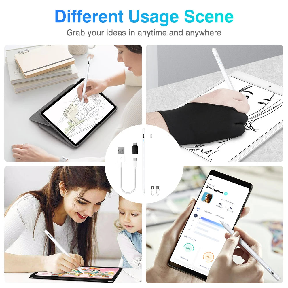 Universal Stylus Pen For Android IOS Capacitive Screen Touch Pen For iPad Apple Pencil For Huawei Xiaomi Samsung Tablet Pen