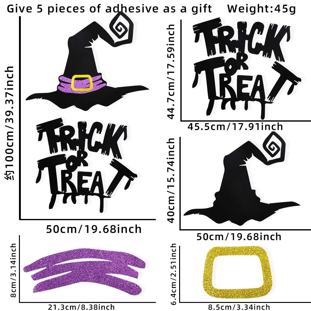 Halloween Room & Window Stickers Skeleton, Pumpkin & Ghost DIY Decor