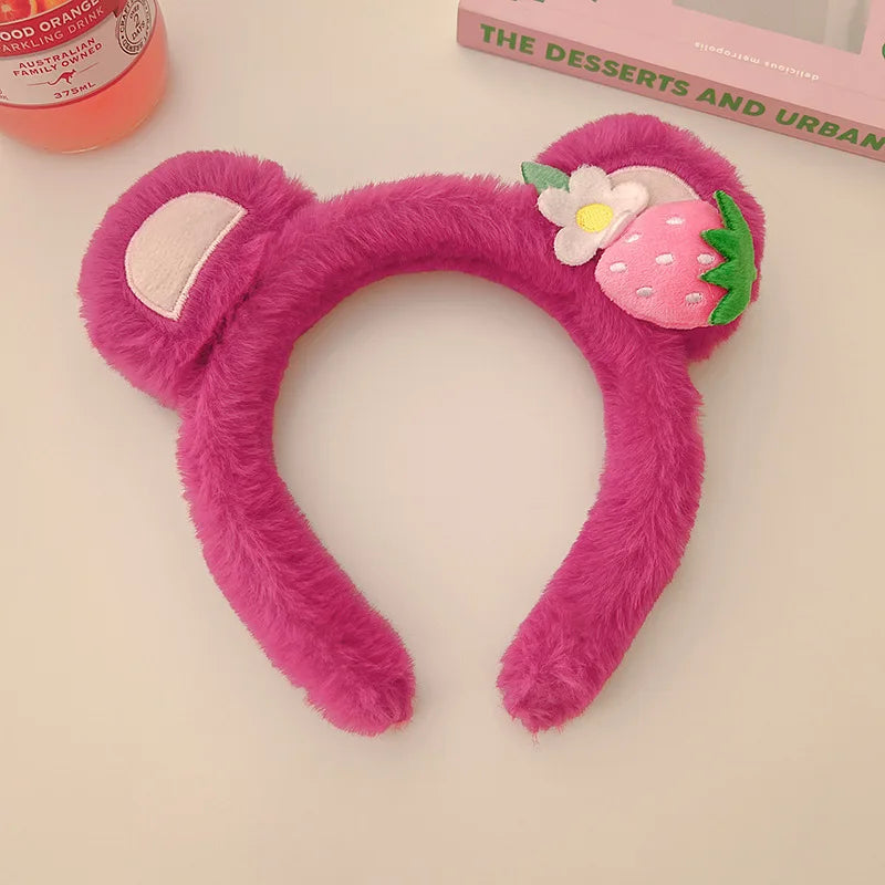 Strawberry Bear Plush Hairband