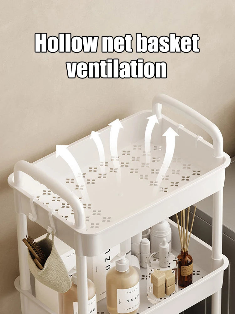 Household Cart Floor Storage Rack, Multi-Functional Kitchen Storage Cart, Movable Storage With Wheels, Multi-Scene Application