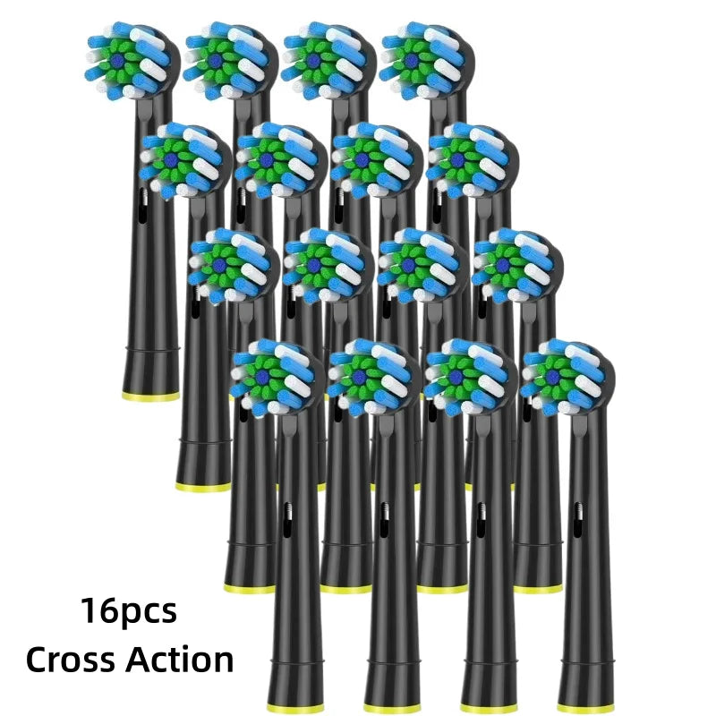 16/20PCS Brush Head nozzles for Oral B Electric Toothbrush Replacement Head Refill Sensitive Floss Cross Action (Not for iO)