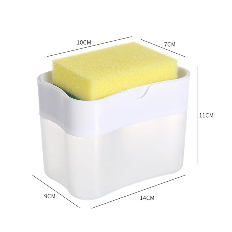 Dish Soap Dispenser with Sponge Caddy