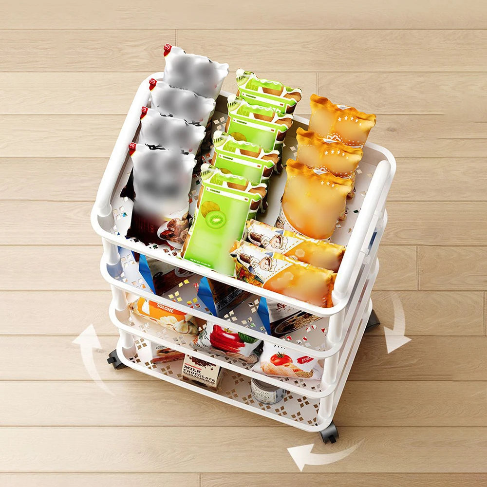 Household Cart Floor Storage Rack, Multi-Functional Kitchen Storage Cart, Movable Storage With Wheels, Multi-Scene Application