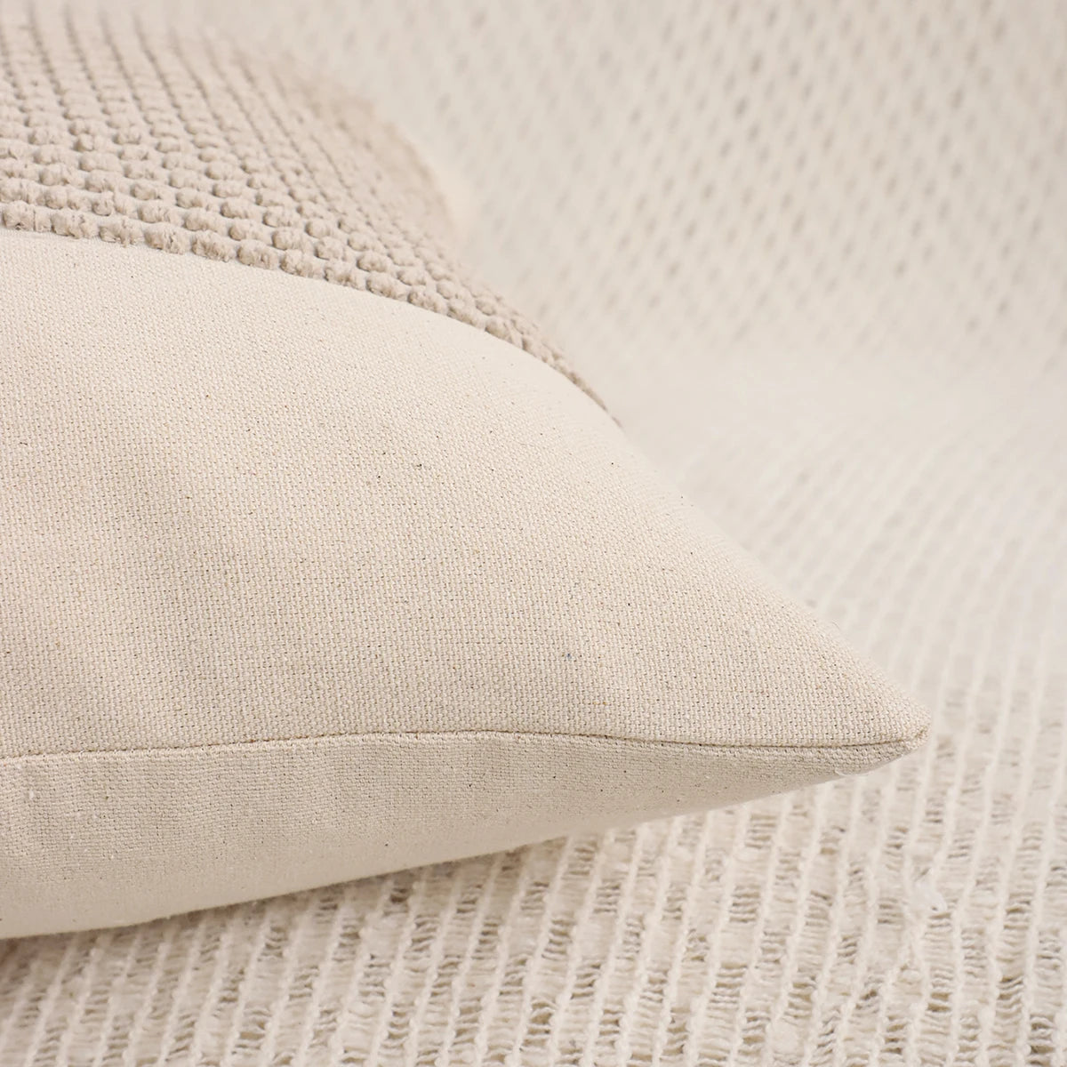 Canvas Jacquard Throw Pillow Cover