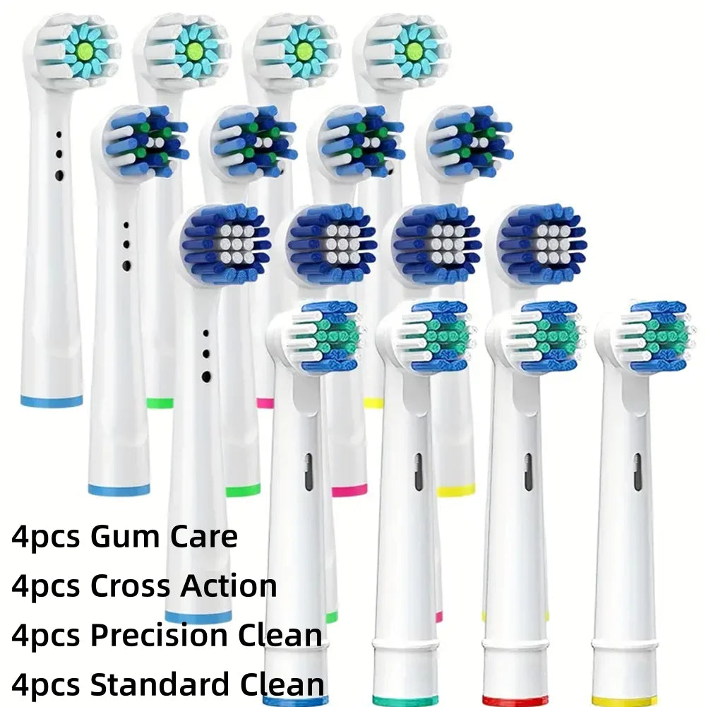16/20PCS Brush Head nozzles for Oral B Electric Toothbrush Replacement Head Refill Sensitive Floss Cross Action (Not for iO)